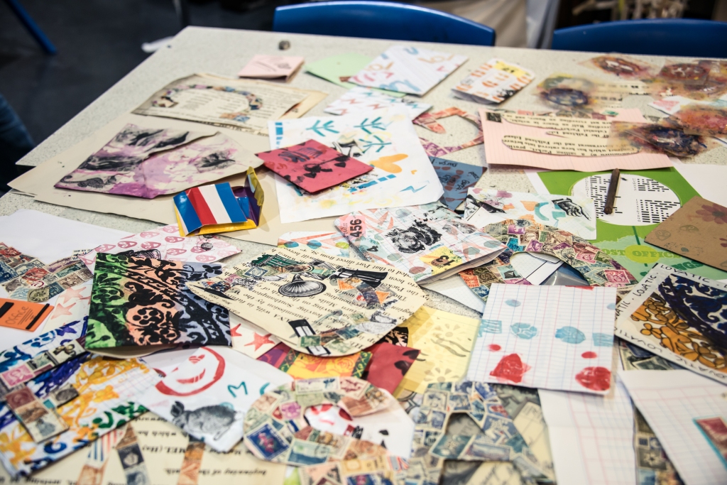 Mail Art: printing stamps and image transfers