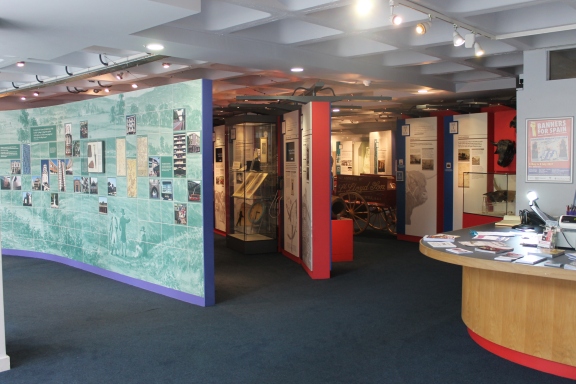 Interior of the Museum by the Information Desk. These displays have not been updated since 2008.